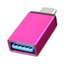 USB-C to USB-A Jack Adapter Various Colors USB 3.0 for Mobile Phone PC Mac Tablet